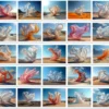 25 Background kỹ thuật số vải tung bay trên sa mạc cực đẹp 7