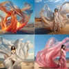 25 Background kỹ thuật số vải tung bay trên sa mạc cực đẹp 2