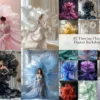 87 Background kỹ thuật số bông hoa to siêu đẹp phù hợp ghép ảnh liên hoa và sáng tạo