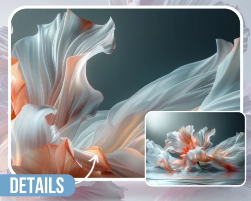 20 Background kỹ thuật số hoa vải tung bay chụp trong studio 1
