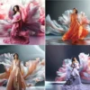 20 Background kỹ thuật số hoa vải tung bay chụp trong studio 2