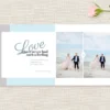 Mẫu album cưới photobook màu xanh nhạt sang trọng